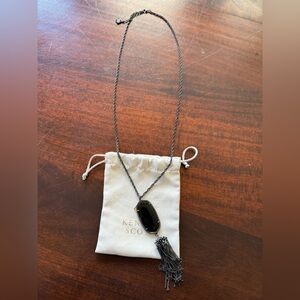 Kendra Scott Black Tassel Necklace